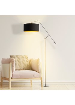Czarna lampa podłogowa regulowana LIBERIA GOLD ze sklepu Lysne w kategorii Lampy podłogowe - zdjęcie 181872535