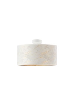 Złota lampa sufitowa do salonu WENECJA MARMUR fi - 40 cm - kolor biały ze sklepu Lysne w kategorii Lampy sufitowe - zdjęcie 181873426