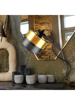 Czarno-złota lampa biurkowa w stylu glamour HAGA GLAM ze sklepu Lysne w kategorii Lampy stołowe - zdjęcie 181874805