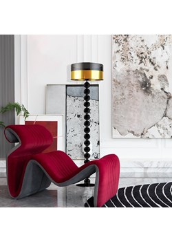 Lampa podłogowa ze złotymi elementami w stylu glamour GIZA GLAM na stelażu wykonanym z kul ze sklepu Lysne w kategorii Lampy podłogowe - zdjęcie 181875507