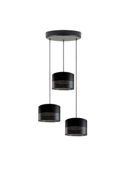 Nowoczesna lampa wisząca do salonu 3-puntowa PUEBLO GLAM w kolorze czarnym ze sklepu Lysne w kategorii Lampy wiszące - zdjęcie 181875527