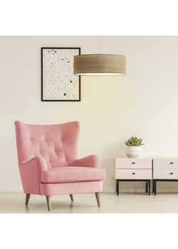 Nowoczesna lampa wisząca do salonu HAJFA ECO fi - 50 cm - kolor orzechowy ze sklepu Lysne w kategorii Lampy wiszące - zdjęcie 181877696