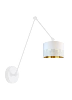 Biała lampa ścienna na wysięgniku ruchomym TESNUS GLAM ze sklepu Lysne w kategorii Lampy ścienne - zdjęcie 181877777