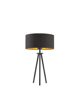 Czarna lampka nocna na 3 nogach w stylu loft ALTA GOLD ze sklepu Lysne w kategorii Lampy stołowe - zdjęcie 181878478