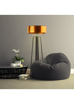 Czarna lampa stojąca do salonu MOSS MIRROR z miedzianym abażurem ze sklepu Lysne w kategorii Lampy podłogowe - zdjęcie 181878769