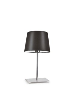 Chromowana lampka nocna do sypialni GENUA w klasycznym brązie ze sklepu Lysne w kategorii Lampy stołowe - zdjęcie 181879215