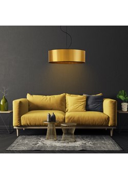 Złota lampa wisząca do salonu HAJFA MIRROR fi - 50 cm ze sklepu Lysne w kategorii Lampy wiszące - zdjęcie 181880979