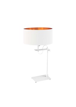 Biała lampa stołowa do salonu ALASKA GOLD z abażurem ze złotym wnętrzem ze sklepu Lysne w kategorii Lampy stołowe - zdjęcie 181881936