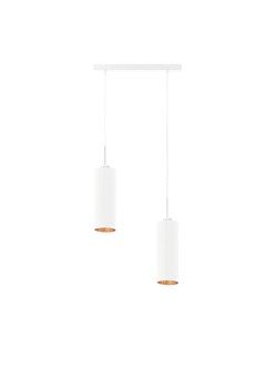 Biała podwójna lampa wisząca nad stół MADERA GOLD ze sklepu Lysne w kategorii Lampy wiszące - zdjęcie 181883248