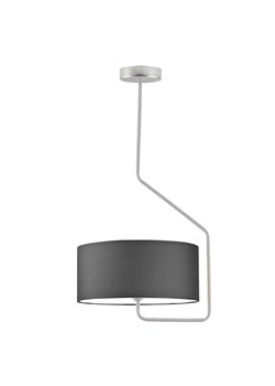 Srebrna lampa sufitowa z abażurem w kolorze grafitowym LAVRIO ze sklepu Lysne w kategorii Lampy sufitowe - zdjęcie 181884398