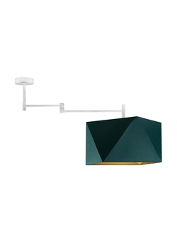 Lampa sufitowa na wysięgniku HARBIN GOLD z abażurem w kolorze zieleni butelkowej ze sklepu Lysne w kategorii Lampy sufitowe - zdjęcie 181885305
