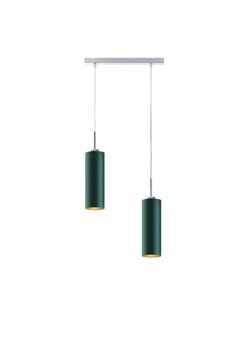 Designerska lampa wisząca na listwie z dwoma źródłami światła MADERA GOLD ze sklepu Lysne w kategorii Lampy wiszące - zdjęcie 181885439