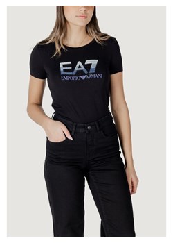 EA7 Emporio Armani T-Shirt 7W000183 AF10373 UC001 Czarny Regular Fit ze sklepu MODIVO w kategorii Bluzki damskie - zdjęcie 181886187