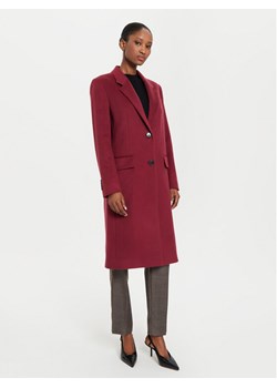 Boss Płaszcz wełniany Catara 50501019 Bordowy Slim Fit ze sklepu MODIVO w kategorii Płaszcze damskie - zdjęcie 181886416