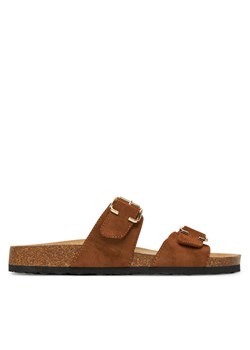 ONLY Shoes Klapki Onlmaxi-13 Pu Strap Buckle 15331392 Brązowy ze sklepu MODIVO w kategorii Klapki damskie - zdjęcie 181886465