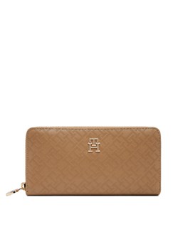 Tommy Hilfiger Duży Portfel Damski Th Distinct Lrg Za Mono AW0AW17258 Brązowy ze sklepu MODIVO w kategorii Portfele damskie - zdjęcie 181886609