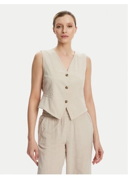 Vero Moda Kamizelka garniturowa Caia 10333795 Beżowy Regular Fit ze sklepu MODIVO w kategorii Kamizelki damskie - zdjęcie 181886759