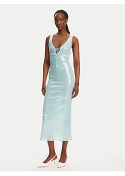 BARDOT Sukienka koktajlowa Isha Sequin 59272DB Turkusowy Slim Fit ze sklepu MODIVO w kategorii Sukienki - zdjęcie 181887015
