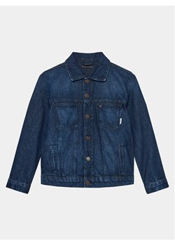 Tommy Hilfiger Kurtka jeansowa Oversized Trucker Bleach KB0KB08135 Niebieski Regular Fit ze sklepu MODIVO w kategorii Kurtki chłopięce - zdjęcie 181887087