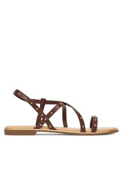 ONLY Shoes Sandały Onlmari-4 Pu Studs 15342339 Brązowy ze sklepu MODIVO w kategorii Sandały damskie - zdjęcie 181887387