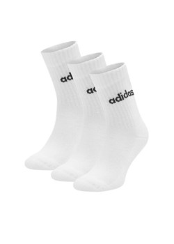 adidas Zestaw 3 par wysokich skarpet damskich HT3455 3-PACK Biały ze sklepu MODIVO w kategorii Skarpetki męskie - zdjęcie 181887587