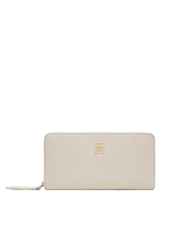 Tommy Hilfiger Duży Portfel Damski Th Logotape Lrg Za AW0AW17266 Écru ze sklepu MODIVO w kategorii Portfele damskie - zdjęcie 181888045
