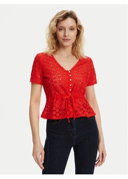 Morgan Bluzka 231-DATE Czerwony Slim Fit ze sklepu MODIVO w kategorii Bluzki damskie - zdjęcie 181893166