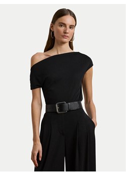 LAUREN RALPH LAUREN Bluzka 200963913002 Czarny Slim Fit ze sklepu MODIVO w kategorii Bluzki damskie - zdjęcie 181894075