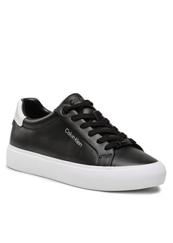 Calvin Klein Sneakersy Vulc Lace Up HW0HW01681 Czarny ze sklepu MODIVO w kategorii Trampki damskie - zdjęcie 181894098