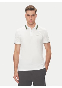 BOSS Polo Paddy Ap Heritage 50538101 Biały Regular Fit ze sklepu MODIVO w kategorii T-shirty męskie - zdjęcie 181894536