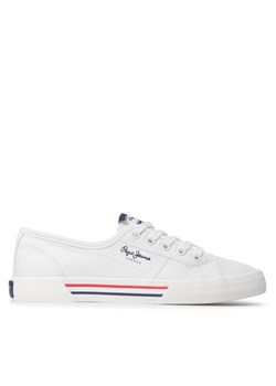 Tenisówki Pepe Jeans Brady W Basic PLS31287 Biały ze sklepu eobuwie.pl w kategorii Trampki damskie - zdjęcie 181898235