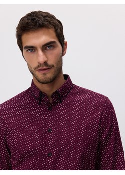 Reserved - Koszula slim fit z bawełną - bordowy ze sklepu Reserved w kategorii Koszule męskie - zdjęcie 181912479