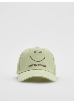 Reserved - Czapka z daszkiem SmileyWorld® - oliwkowy ze sklepu Reserved w kategorii Czapki dziecięce - zdjęcie 181912647
