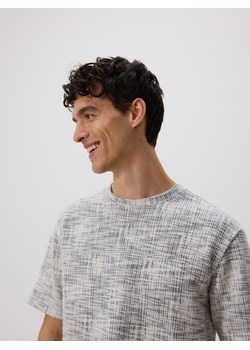 Reserved - Strukturalny t-shirt relaxed fit - szary ze sklepu Reserved w kategorii T-shirty męskie - zdjęcie 181914506