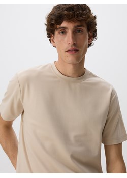 Reserved - Strukturalny t-shirt comfort fit - beżowy ze sklepu Reserved w kategorii T-shirty męskie - zdjęcie 181914798