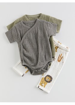 Reserved - Strukturalne body 2 pack - jasny zielony ze sklepu Reserved w kategorii Odzież dla niemowląt - zdjęcie 181914947