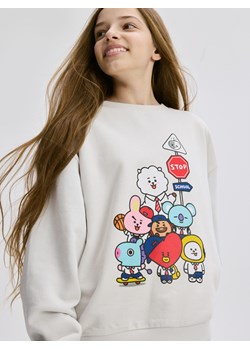 Reserved - Bluza z nadrukiem BT21 - jasnoszary ze sklepu Reserved w kategorii Bluzy dziewczęce - zdjęcie 181915696