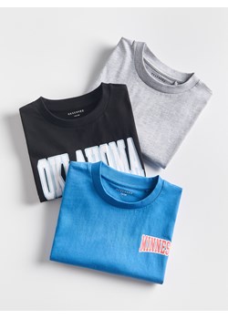 Reserved - Longlseeve 3 pack - niebieski ze sklepu Reserved w kategorii T-shirty chłopięce - zdjęcie 181915897