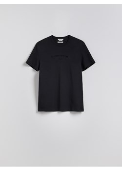Reserved - T-shirt slim fit z nadrukiem - czarny ze sklepu Reserved w kategorii T-shirty męskie - zdjęcie 181916669