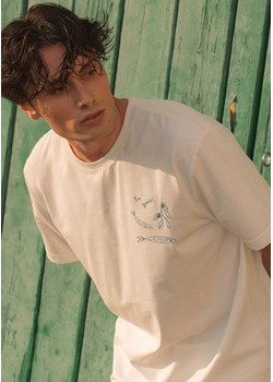 Reserved - T-shirt regular z haftem - biały ze sklepu Reserved w kategorii T-shirty męskie - zdjęcie 181916928