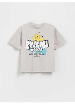 Reserved - Bawełniany t-shirt Pokemon - jasnoszary ze sklepu Reserved w kategorii T-shirty chłopięce - zdjęcie 181918047
