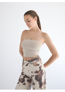 Reserved - Top bandeau - beżowy ze sklepu Reserved w kategorii Bluzki damskie - zdjęcie 181918569