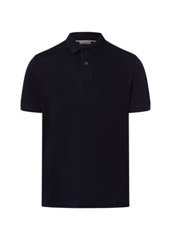 Finshley & Harding Męska koszulka polo Mężczyźni Bawełna granatowy jednolity ze sklepu vangraaf w kategorii T-shirty męskie - zdjęcie 181919617