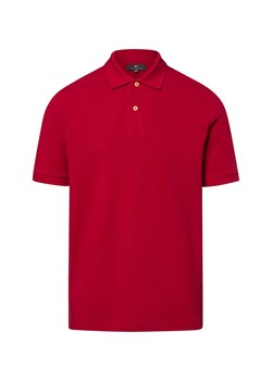 Nils Sundström Męska koszulka polo Mężczyźni Bawełna bordowy jednolity ze sklepu vangraaf w kategorii T-shirty męskie - zdjęcie 181919625