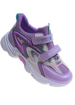 Fioletowe dziewczęce buty sneakersy /A1-2 17621 T203/ ze sklepu Pantofelek24.pl w kategorii Buty sportowe damskie - zdjęcie 181919837