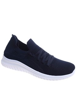 Wkładane męskie buty z siatki Granatowe /F3-2 17641 T286/ ze sklepu Pantofelek24.pl w kategorii Buty sportowe męskie - zdjęcie 181919957