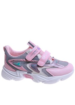Szaro różowe dziewczęce buty sneakersy /A8-2 17621  T203/ ze sklepu Pantofelek24.pl w kategorii Buty sportowe dziecięce - zdjęcie 181920146