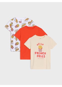 Sinsay - Koszulki 3 pack - kremowy ze sklepu Sinsay w kategorii T-shirty chłopięce - zdjęcie 181929466