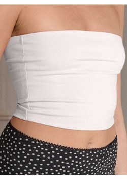 Sinsay - Top typu bandeau w stylu basic - biały ze sklepu Sinsay w kategorii Bluzki damskie - zdjęcie 181929485