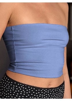 Sinsay - Top typu bandeau w stylu basic - niebieski ze sklepu Sinsay w kategorii Bluzki damskie - zdjęcie 181929488
